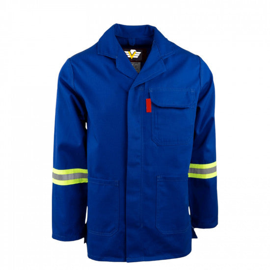 SAFETY-PPE / Premium J54 100% Cotton Conti Suit, Royal Blue, Jacket, Reflective Tape