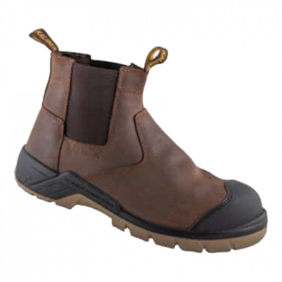 KALIBER / Hammer Fully Grain Leather Safety Boot Choc Brown