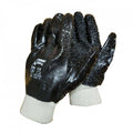 Gloves Black Chip Palm Knitwrist L G085