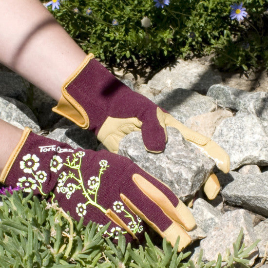 TORK CRAFT Ladies Slim Fit X-small Garden Gloves Maroon