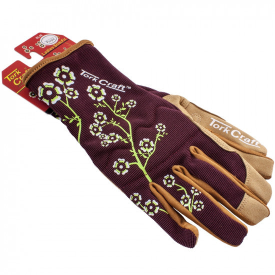TORK CRAFT Ladies Slim Fit X-small Garden Gloves Maroon