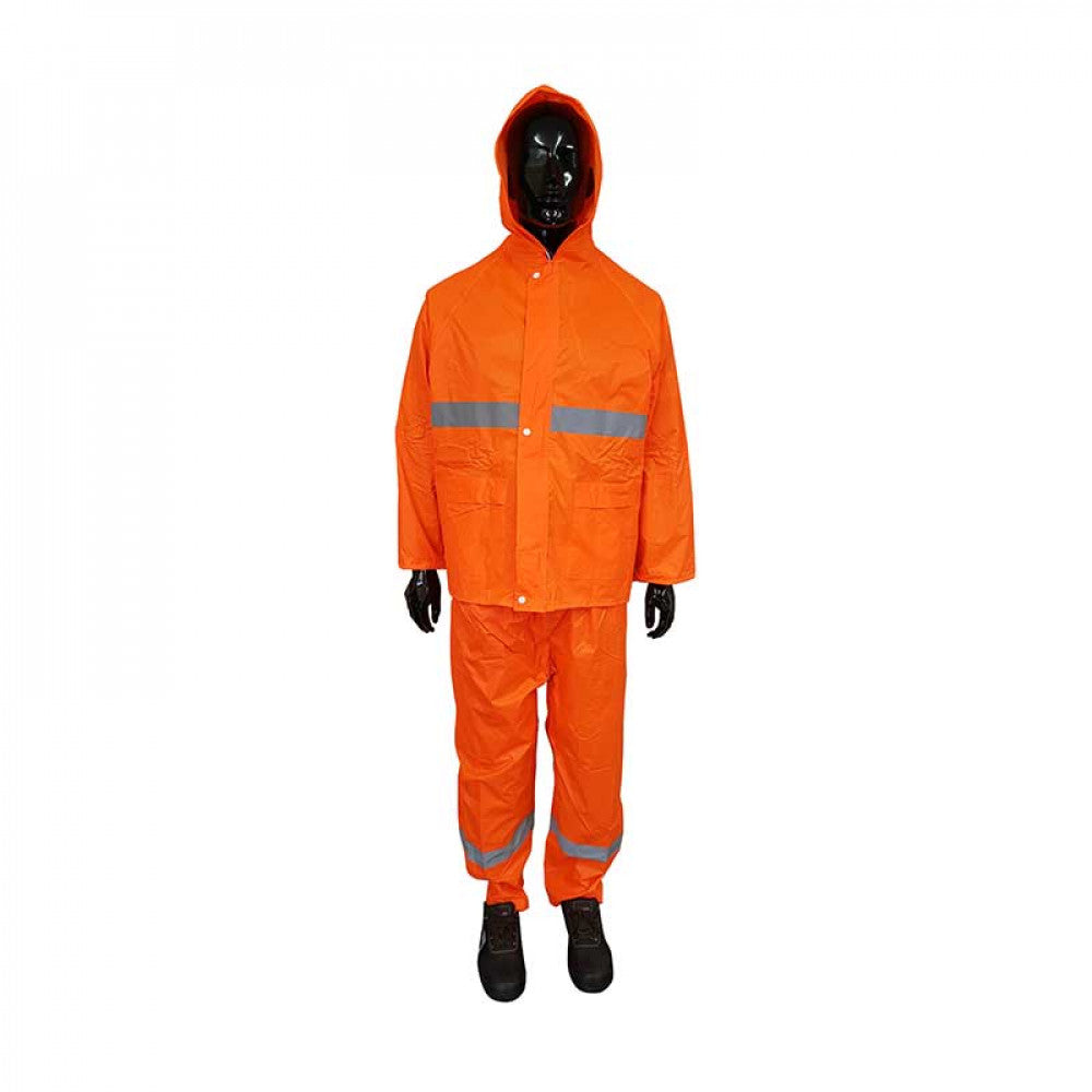 Rainsuit Rubberised Hi-vis Refl Tape