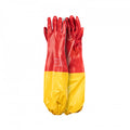 Gloves Pvc Coat Red Open Cuff 60cm Std Shoulder L G016-5
