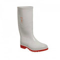 Gumboot Duralight Wayne Knee/l Wht/red N/stc