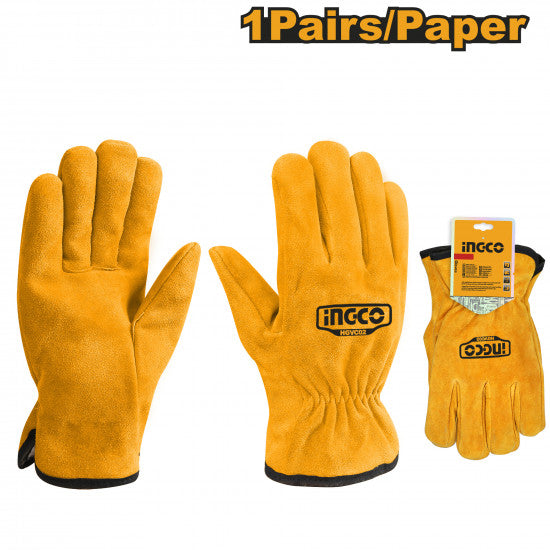 INGCO Glove Cow Split Leather Sz 10