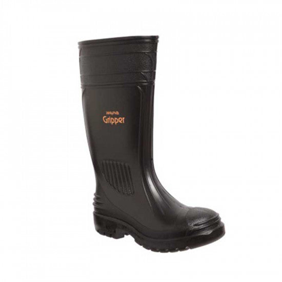 Gumboot Gripper WAYNE Knee/l Black Stc, Size 11